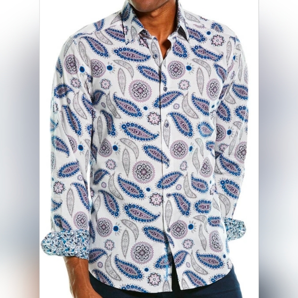 Robert Graham Other - Robert Graham Amoeba Paisley Gothic Geometric Patterned Men's Shirt Size M